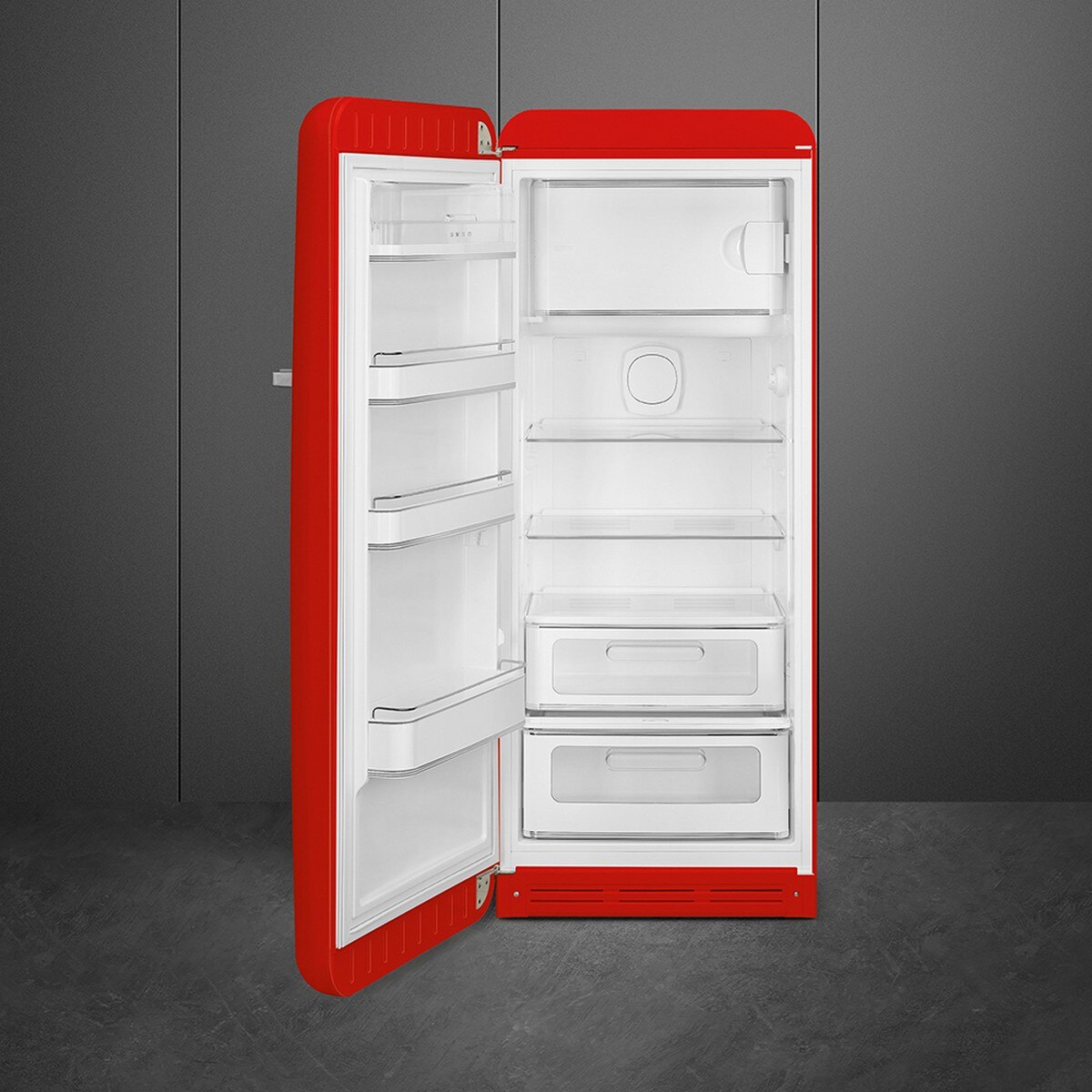 Frigorífico de 1 Porta Smeg FAB28LRD6, Compressor Inverter, 270 Litros, com Abertura à Esquerda - Vermelho Vermelho-2