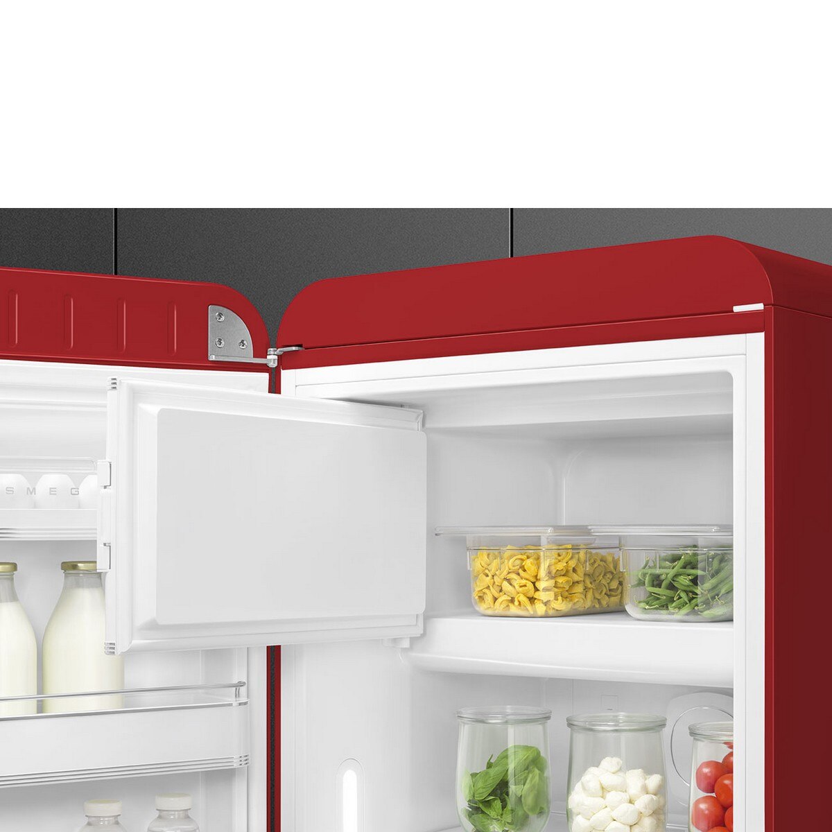 Frigorífico de 1 Porta Smeg FAB28LRD6, Compressor Inverter, 270 Litros, com Abertura à Esquerda - Vermelho Vermelho-6