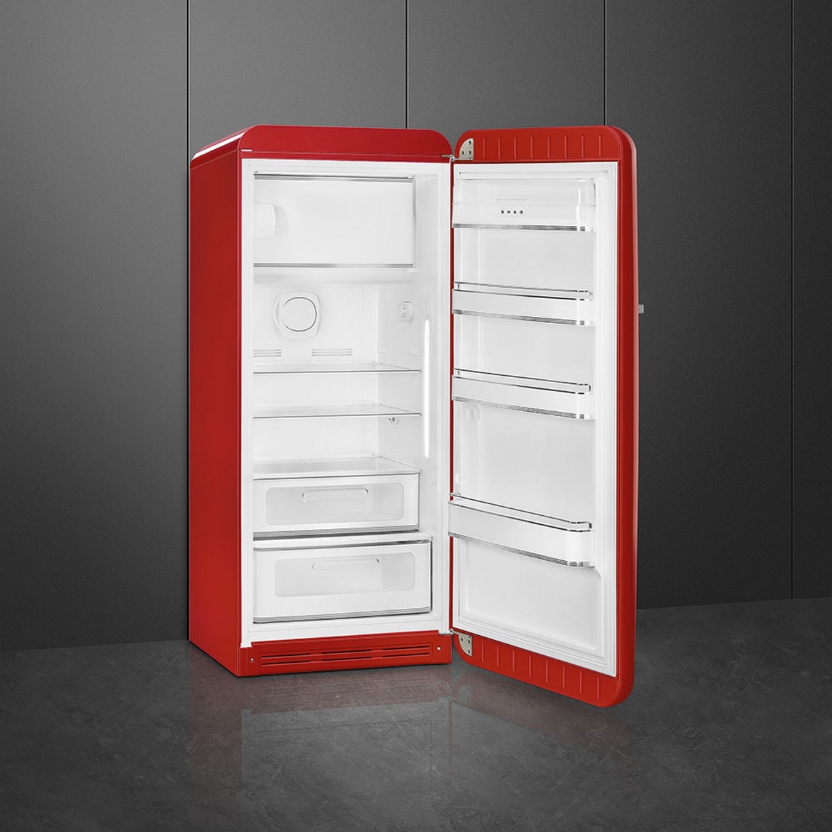 Frigorífico de 1 Porta Smeg FAB28RRD6, Compressor Inverter, 270 Litros, com Abertura à Direita - Vermelho Vermelho-4