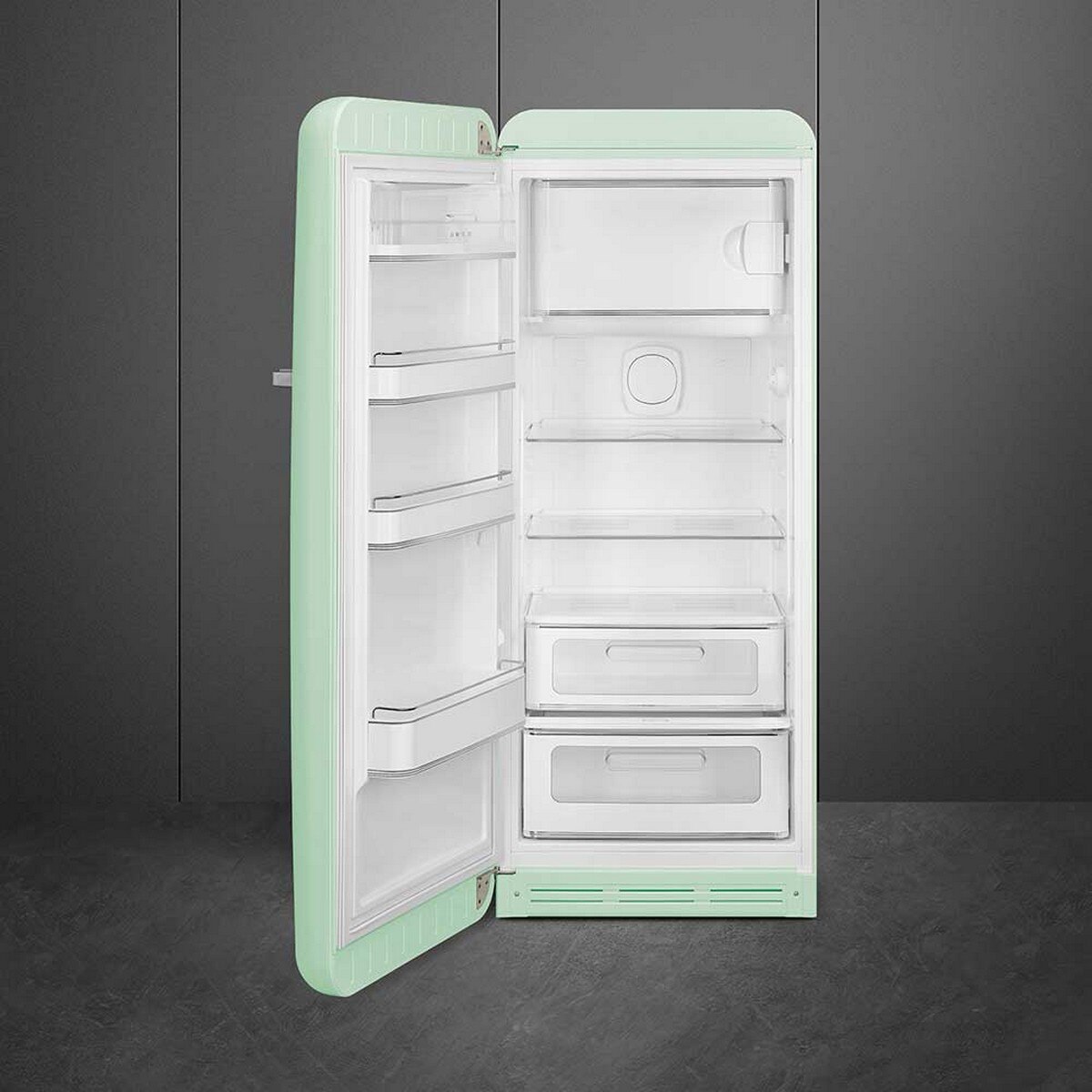 Frigorífico de 1 Porta Smeg FAB28LPG6, Compressor Inverter, 270 Litros, com Abertura à Esquerda - Verde Água Verde Água-2