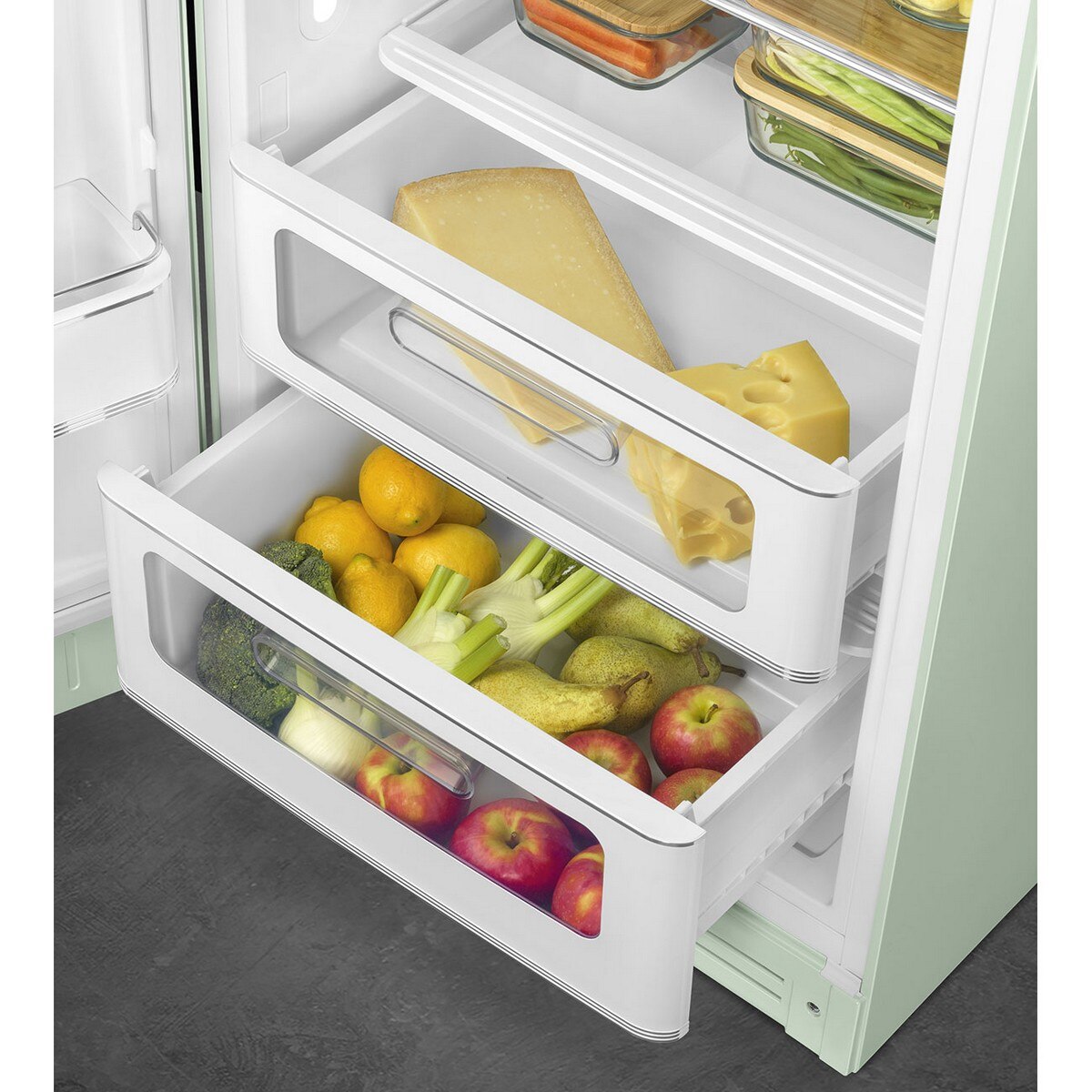 Frigorífico de 1 Porta Smeg FAB28LPG6, Compressor Inverter, 270 Litros, com Abertura à Esquerda - Verde Água Verde Água-8