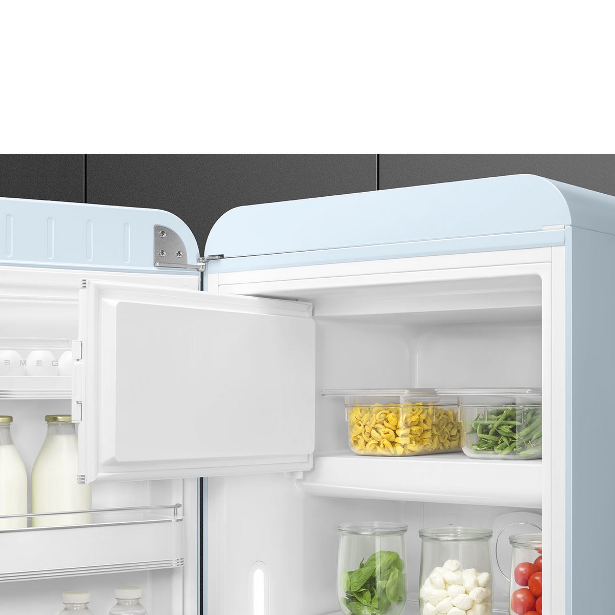 Frigorífico de 1 Porta Smeg FAB28LPB6, Compressor Inverter, 270 Litros, com Abertura à Esquerda - Azul Céu Azul Céu-6