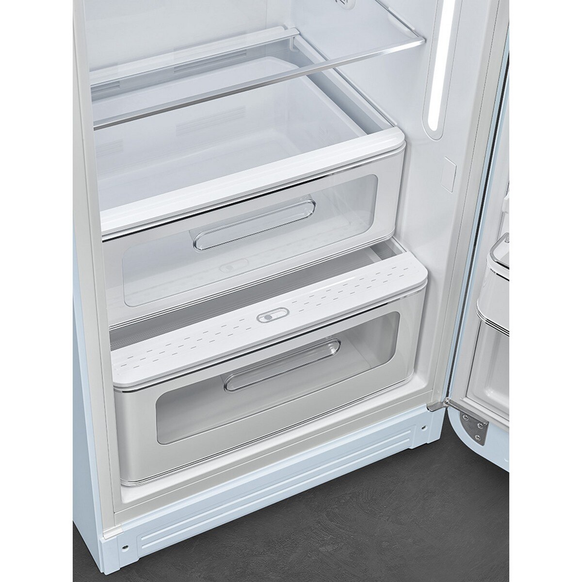Frigorífico de 1 Porta Smeg FAB28RPB6, Compressor Inverter, 270 Litros, com Abertura à Direita - Azul Céu Azul Céu-8