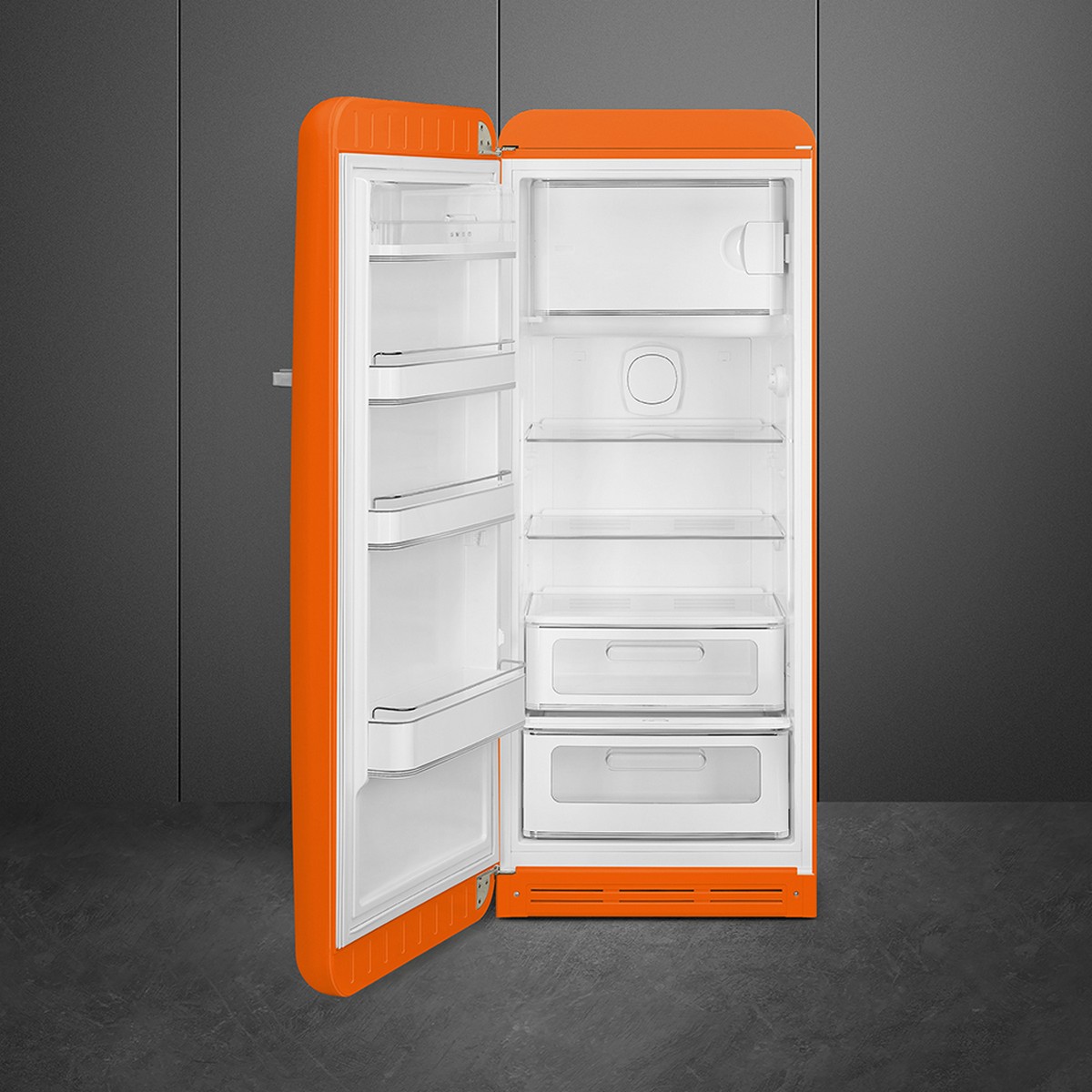 Frigorífico de 1 Porta Smeg FAB28LOR6, Compressor Inverter, 270 Litros, com Abertura à Esquerda - Laranja Laranja-2