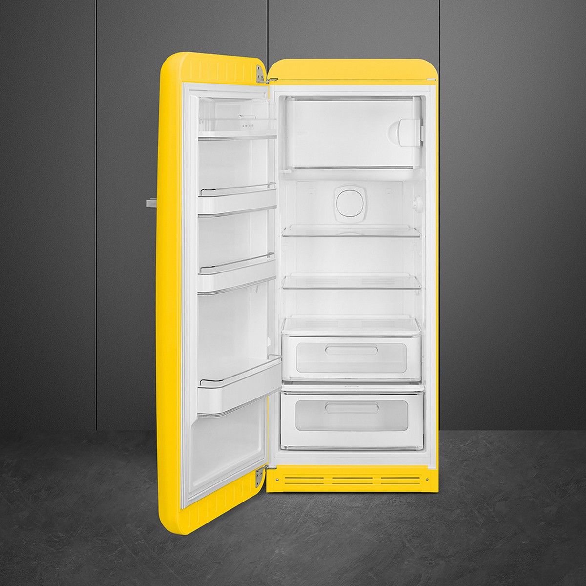 Frigorífico de 1 Porta Smeg FAB28LYW6, Compressor Inverter, 270 Litros, com Abertura à Esquerda - Amarelo Amarelo-2