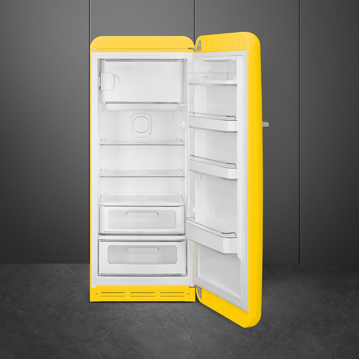 Frigorífico de 1 Porta Smeg FAB28RYW6, Compressor Inverter, 270 Litros, com Abertura à Direita - Amarelo Amarelo-2