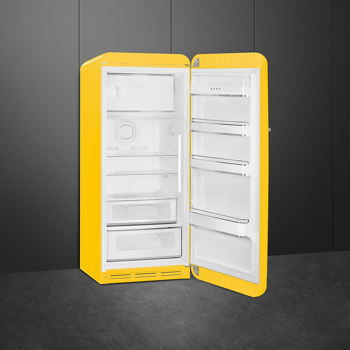 Frigorífico de 1 Porta Smeg FAB28RYW6, Compressor Inverter, 270 Litros, com Abertura à Direita - Amarelo Amarelo-4