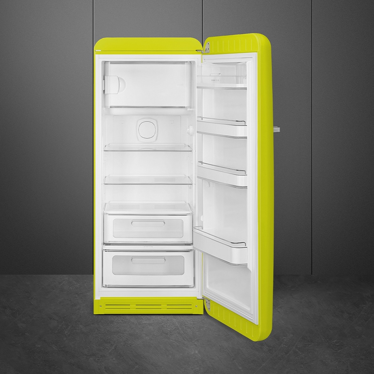 Frigorífico de 1 Porta Smeg FAB28RLI6, Compressor Inverter, 270 Litros, com Abertura à Direita - Verde Limão Verde Limão-2