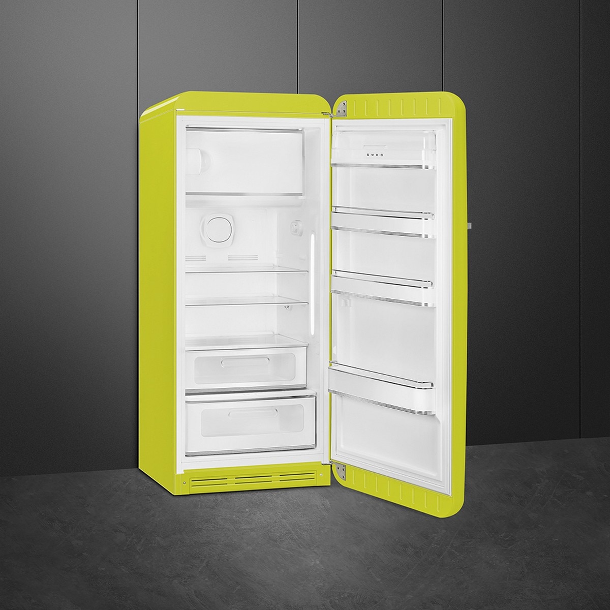 Frigorífico de 1 Porta Smeg FAB28RLI6, Compressor Inverter, 270 Litros, com Abertura à Direita - Verde Limão Verde Limão-4