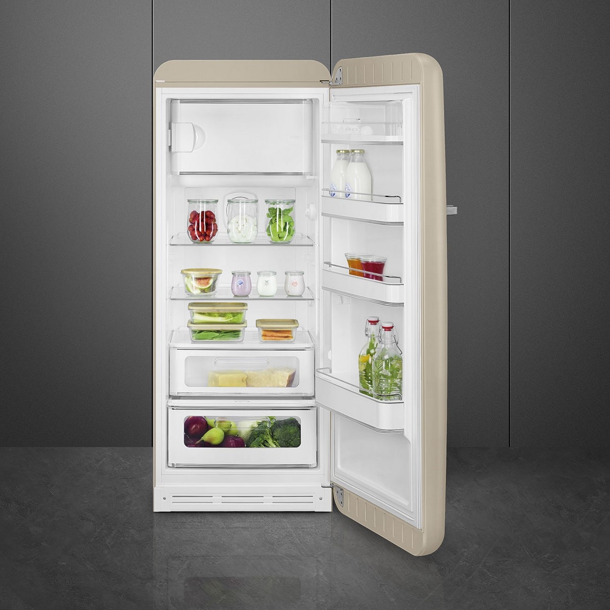 Frigorífico de 1 Porta Smeg FAB28RDPP6, Compressor Inverter, 270 Litros, com Abertura à Direita - Perfectly Pale Perfectly Pale-9