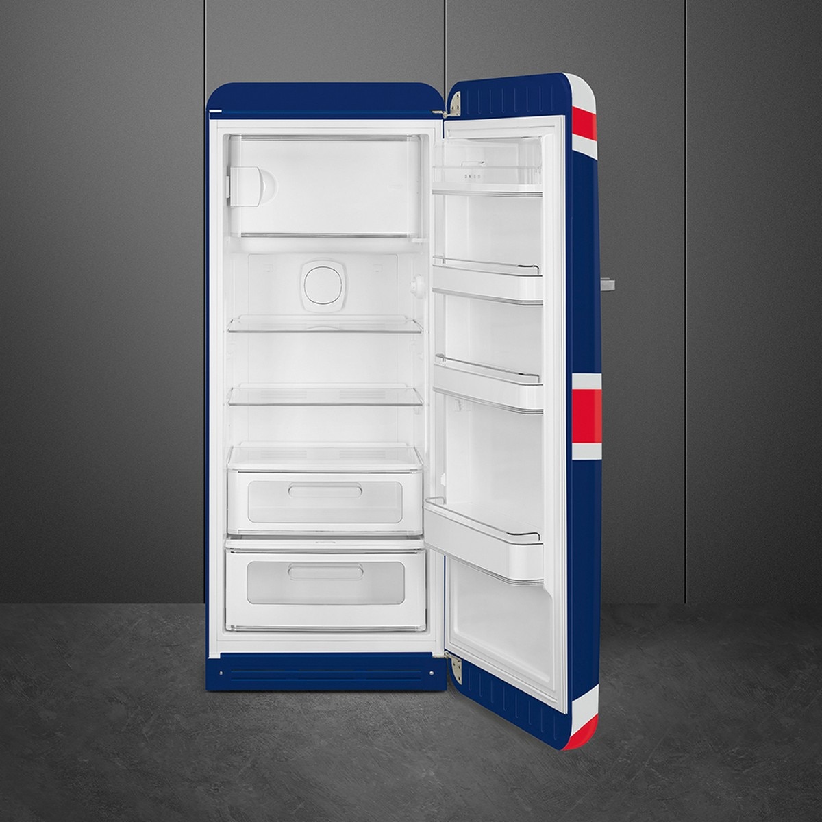Frigorífico de 1 Porta Smeg FAB28RDUJ6, Compressor Inverter, 270 Litros, com Abertura à Direita - Union Jack Multicolor-10