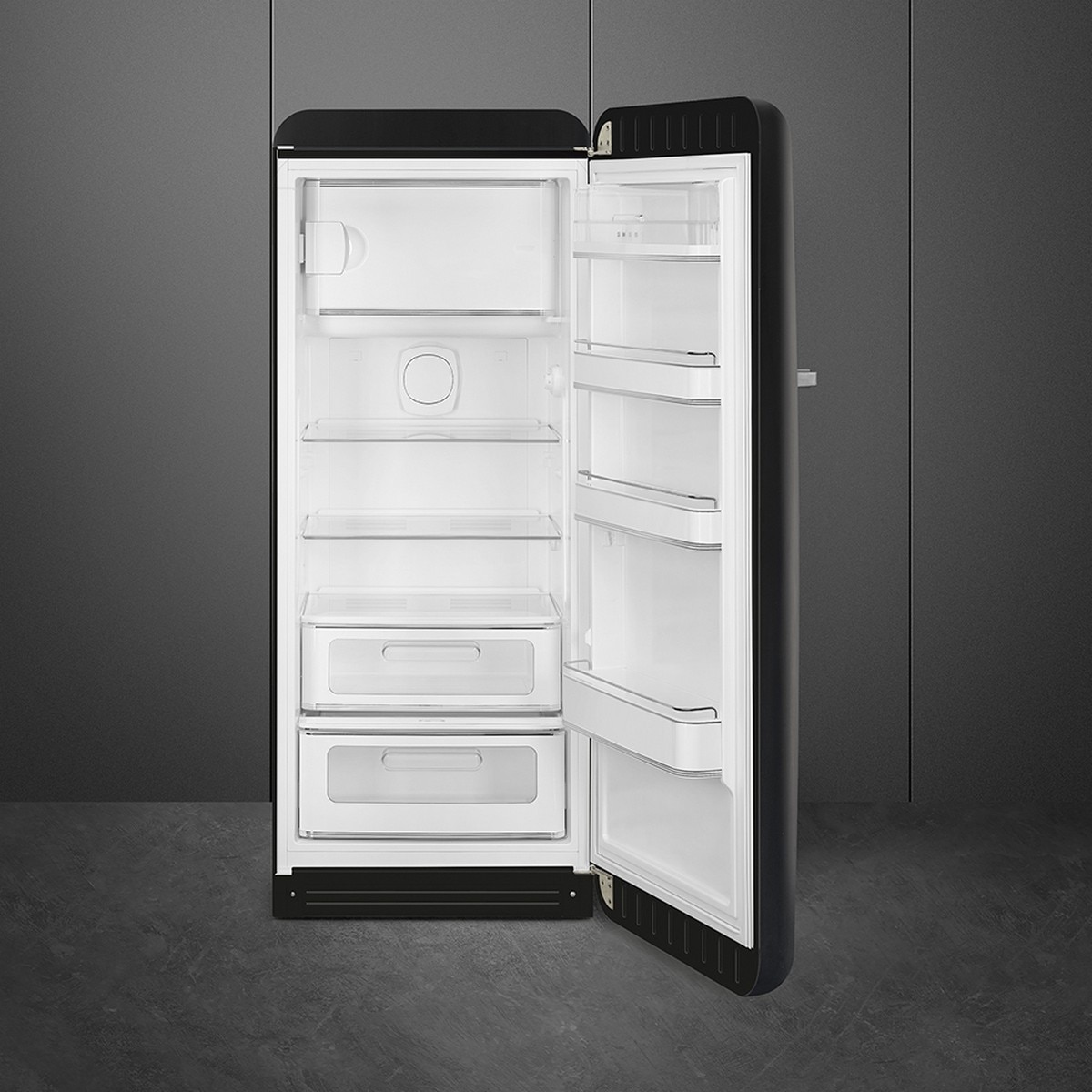 Frigorífico de 1 Porta Smeg FAB28RDBB6, Compressor Inverter, 270 Litros, com Abertura à Direita - Preto Preto-9