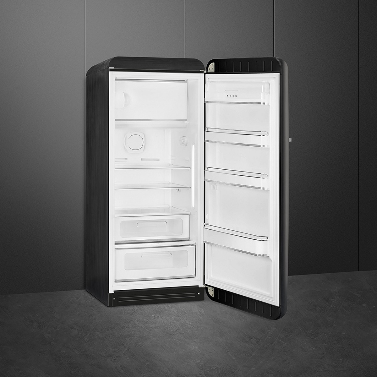 Frigorífico de 1 Porta Smeg FAB28RDBB6, Compressor Inverter, 270 Litros, com Abertura à Direita - Preto Preto-10