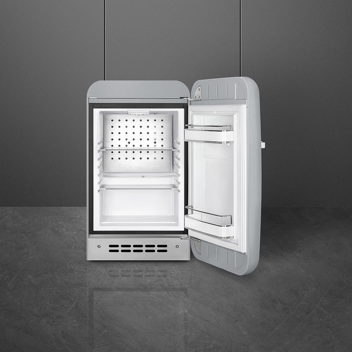 Frigorífico de 1 Porta Smeg FAB5RSV6, 34 litros, Frio Estático com Abertura à Direita - Prata Prata-3