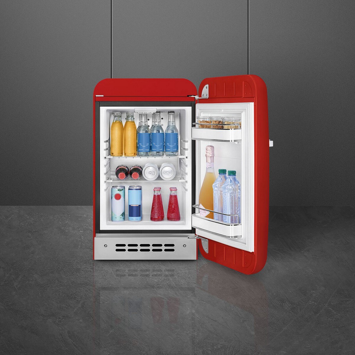 Frigorífico de 1 Porta Smeg FAB5RRD6, 34 litros, Frio Estático com Abertura à Direita - Vermelho Vermelho-3