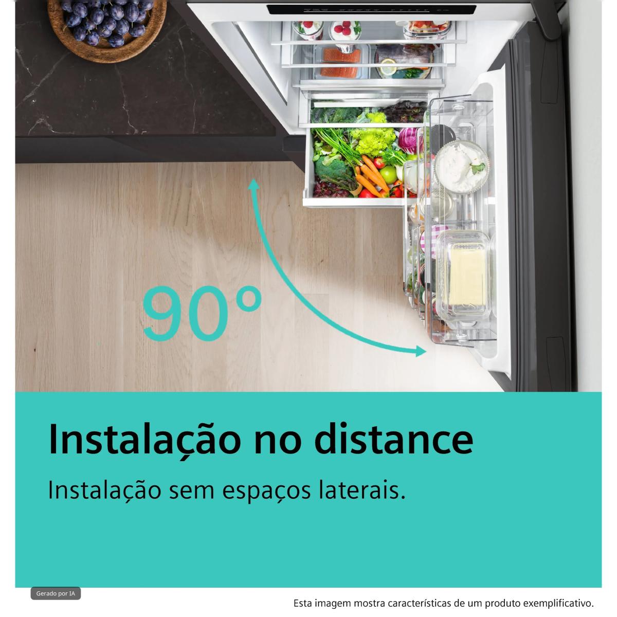 Frigorífico de 1 Porta Siemens iQ300 KS36NVICG Total noFrost com hyperFresh 0°C e de 1862 mm - Aço Mate Antidedadas Aço Antimarcas-2