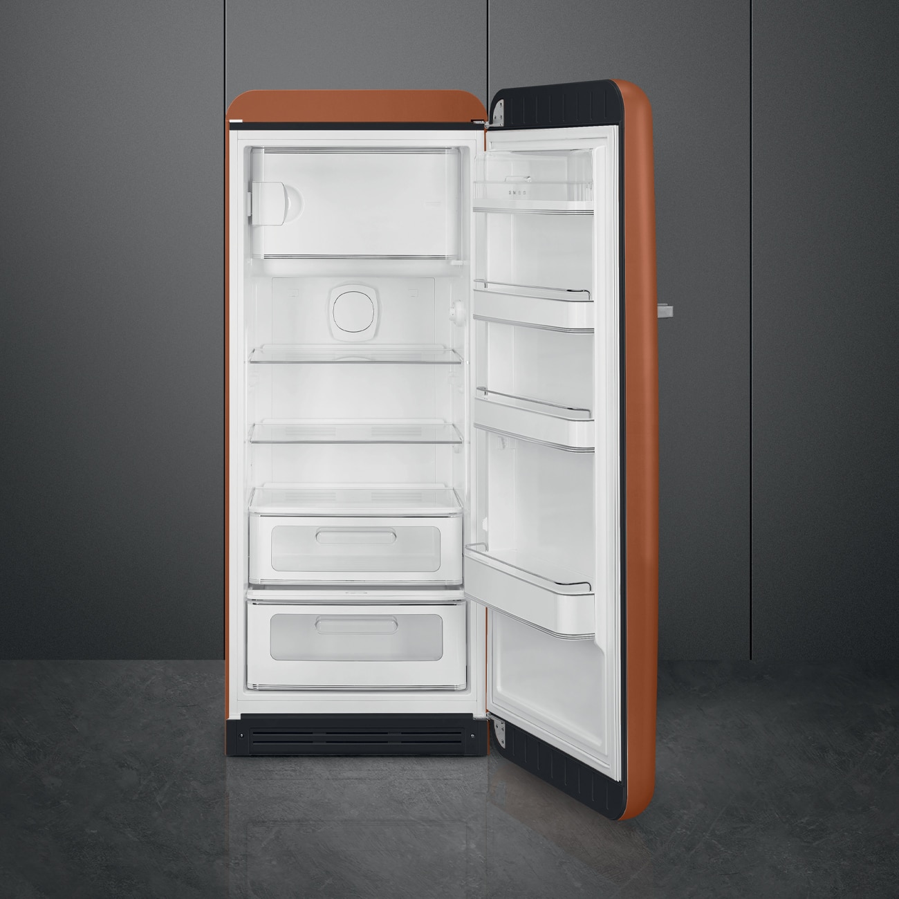 Frigorífico de 1 Porta Smeg Anni 50  FAB28RACM6 Ventilado de 270 Litros - Amber Clay Âmbar-3