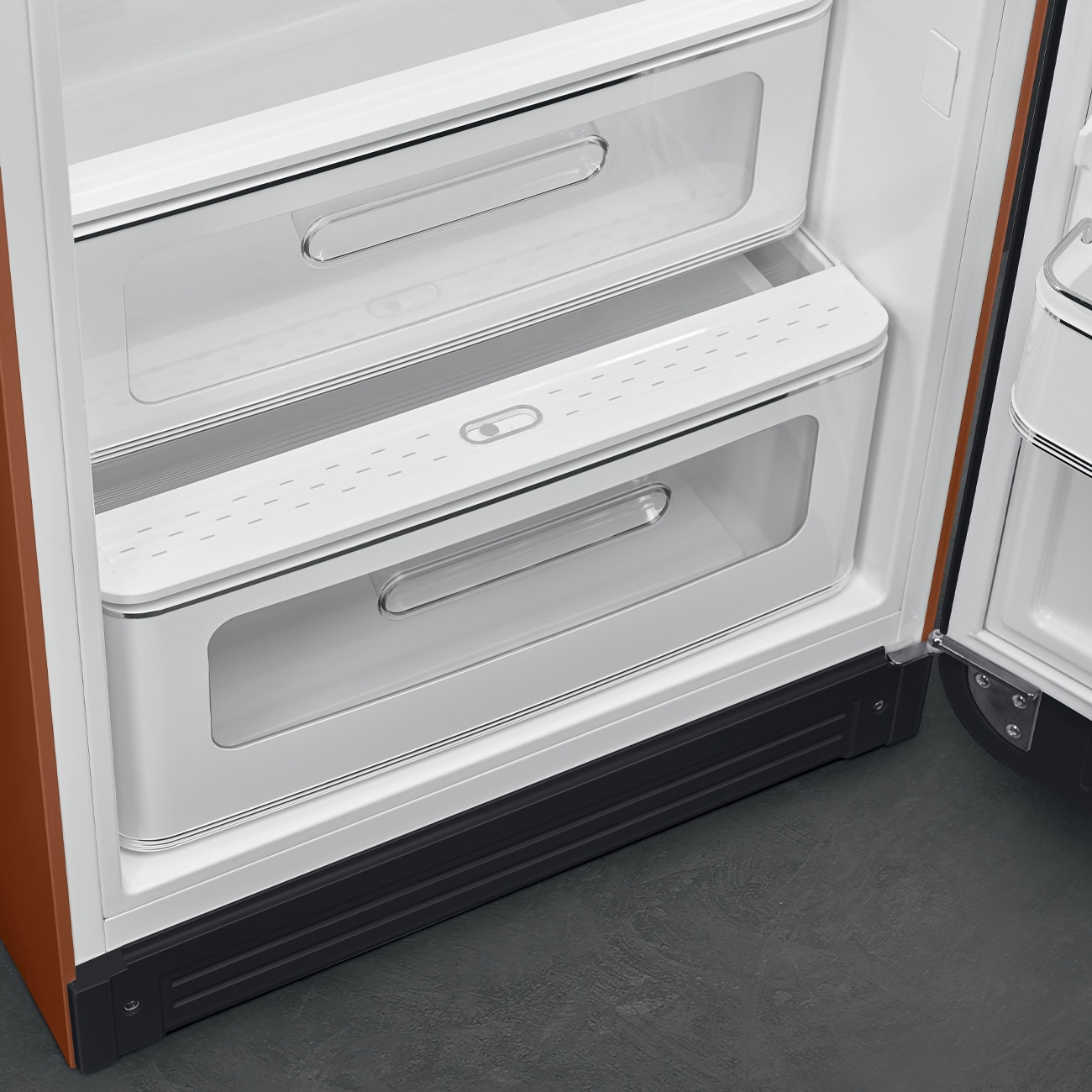Frigorífico de 1 Porta Smeg Anni 50  FAB28RACM6 Ventilado de 270 Litros - Amber Clay Âmbar-6