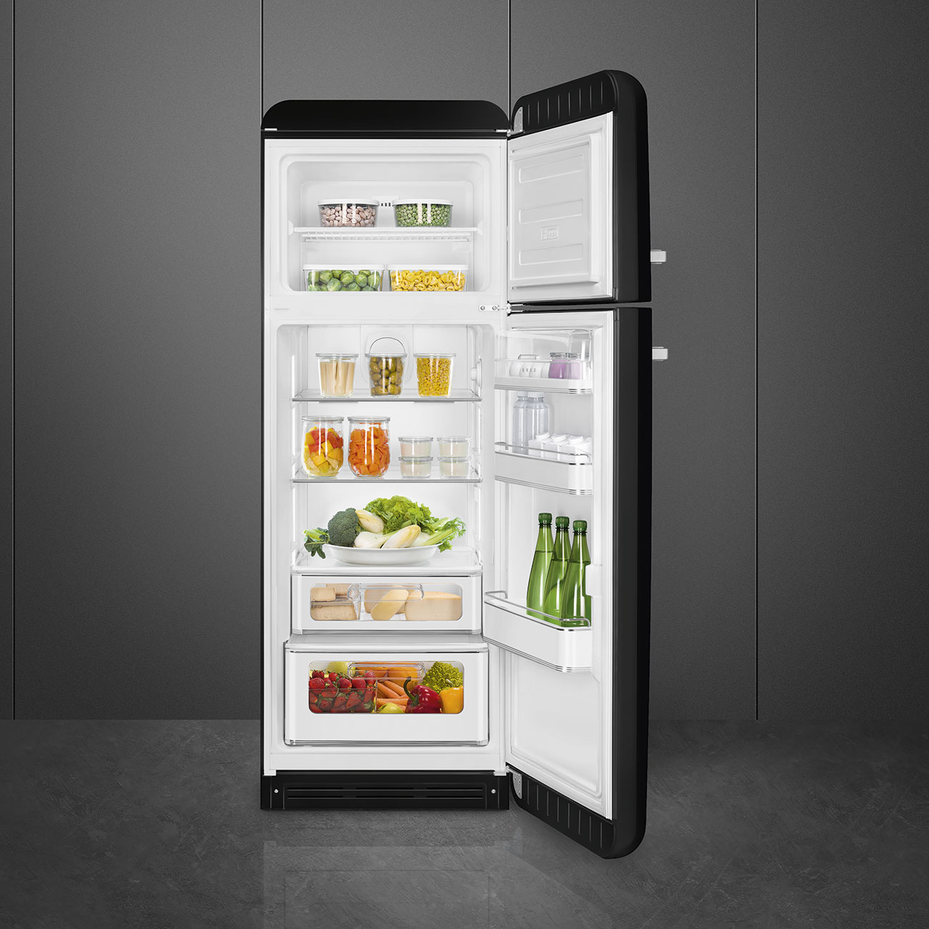 Frigorífico de 2 Portas Smeg FAB30RBL6 Ventilado, 294 Litros com Abertura à Direita - Preto Preto-6