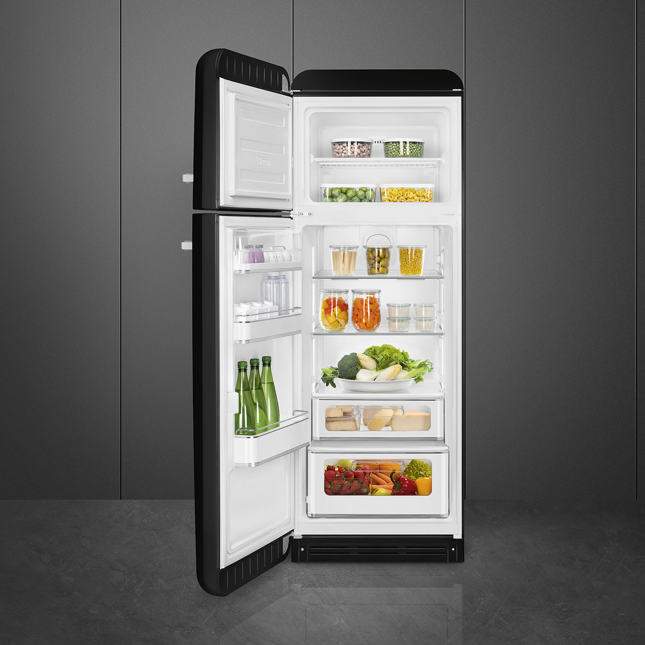 Frigorífico de 2 Portas Smeg FAB30LBL6 Ventilado, 294 litros com Abertura à Esquerda - Preto Preto-2