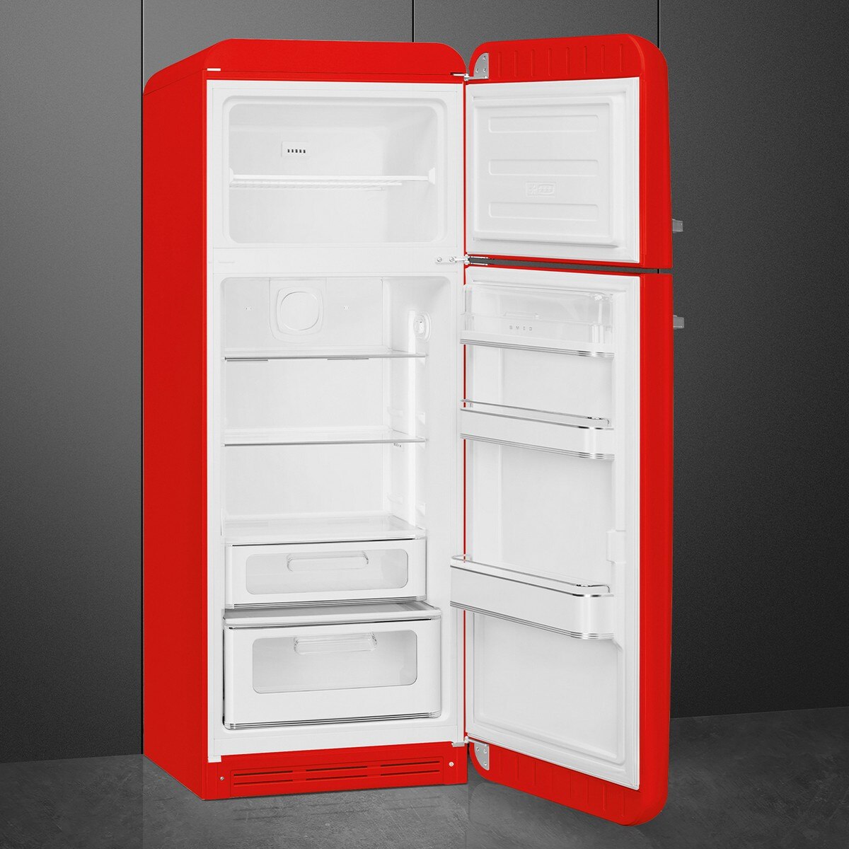 Frigorífico de 2 Portas Smeg Anni 50 FAB30RRD6 Ventilado com Abertura à Direita - Vermelho Vermelho-2