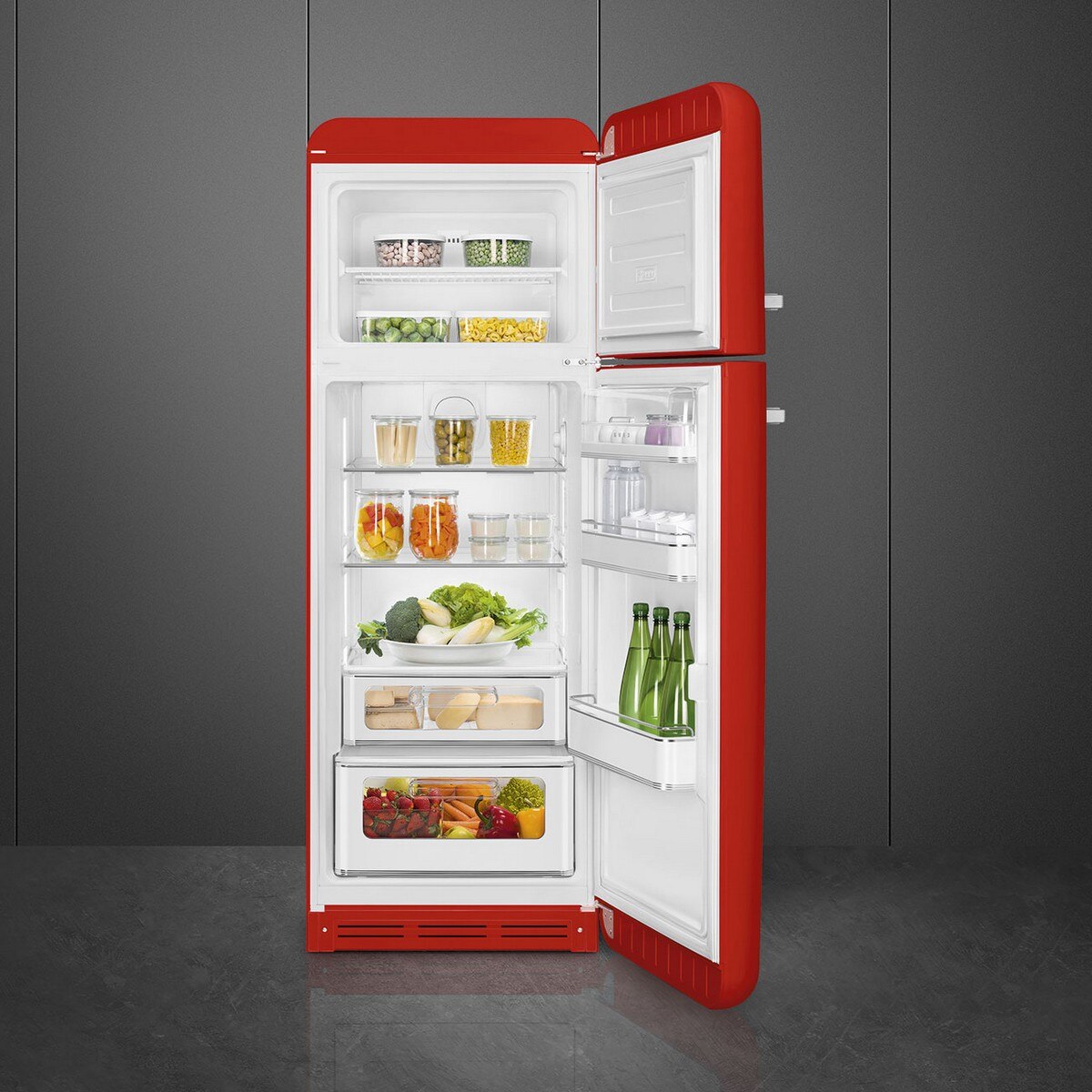 Frigorífico de 2 Portas Smeg Anni 50 FAB30RRD6 Ventilado com Abertura à Direita - Vermelho Vermelho-4