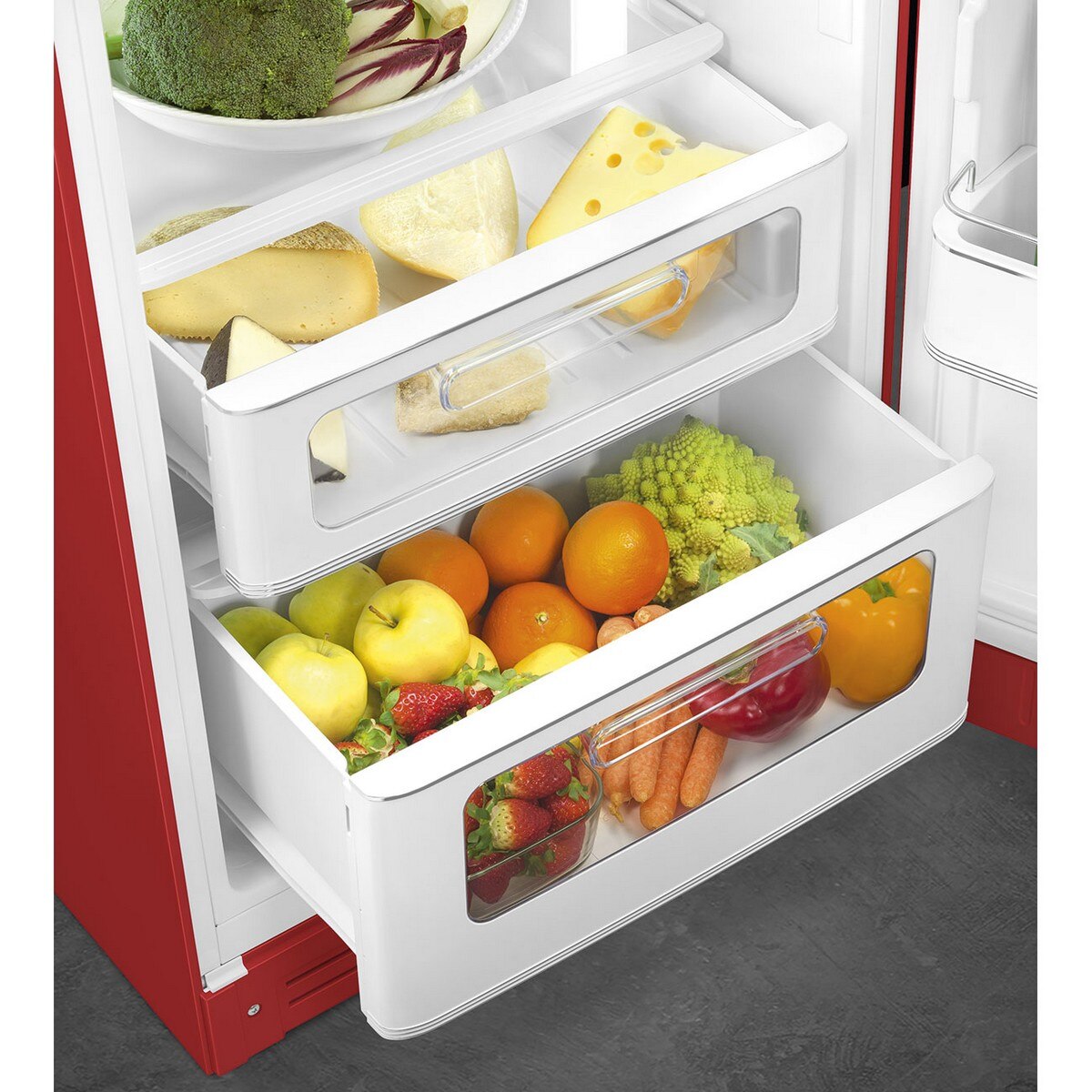 Frigorífico de 2 Portas Smeg Anni 50 FAB30RRD6 Ventilado com Abertura à Direita - Vermelho Vermelho-10