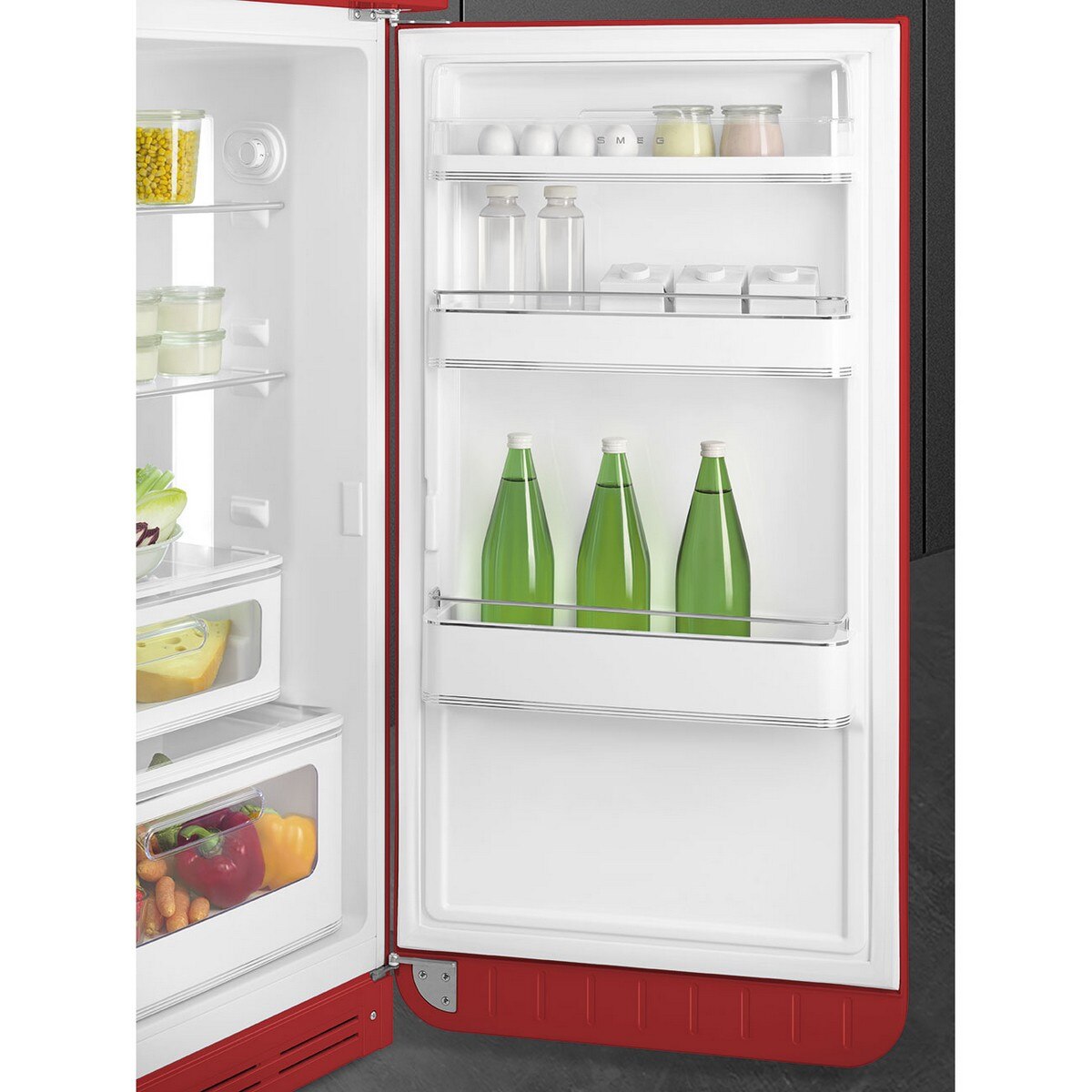 Frigorífico de 2 Portas Smeg Anni 50 FAB30RRD6 Ventilado com Abertura à Direita - Vermelho Vermelho-11