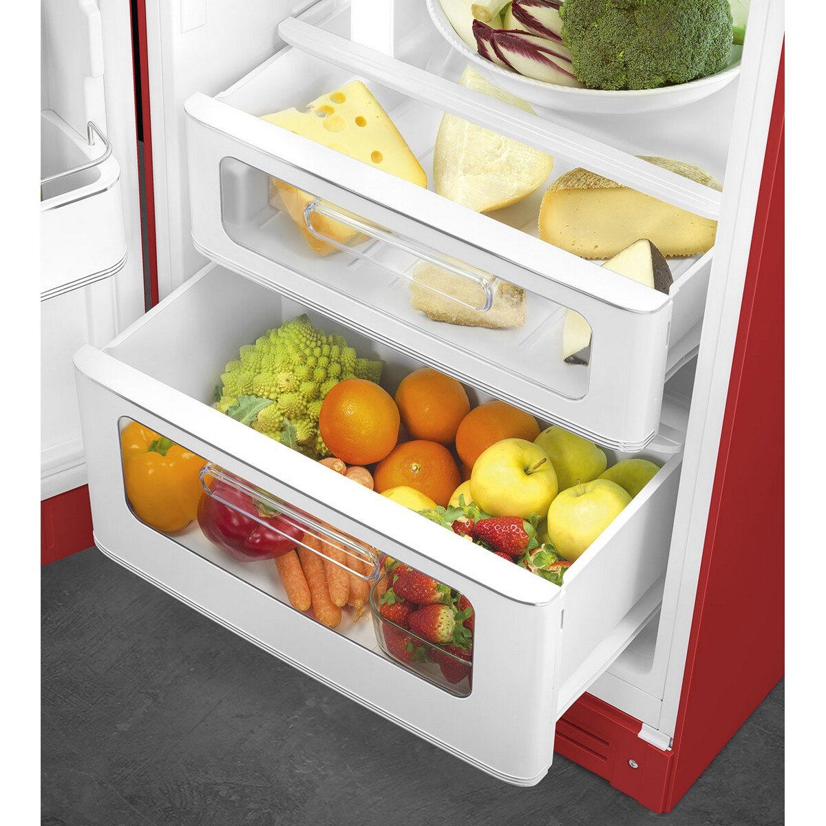 Frigorífico de 2 Portas Smeg Anni 50 FAB30LRD6 Ventilado com Abertura à Esquerda - Vermelho Vermelho-6