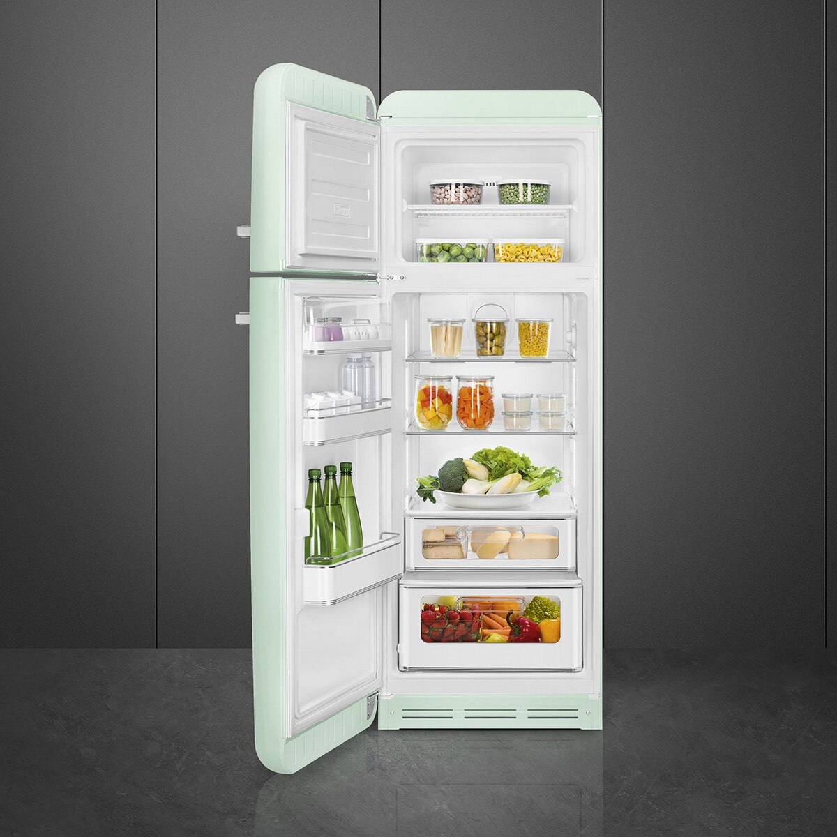 Frigorífico de 2 Portas Smeg Anni 50 FAB30LPG6 Ventilado com Abertura à Esquerda - Verde Água Verde Água-3