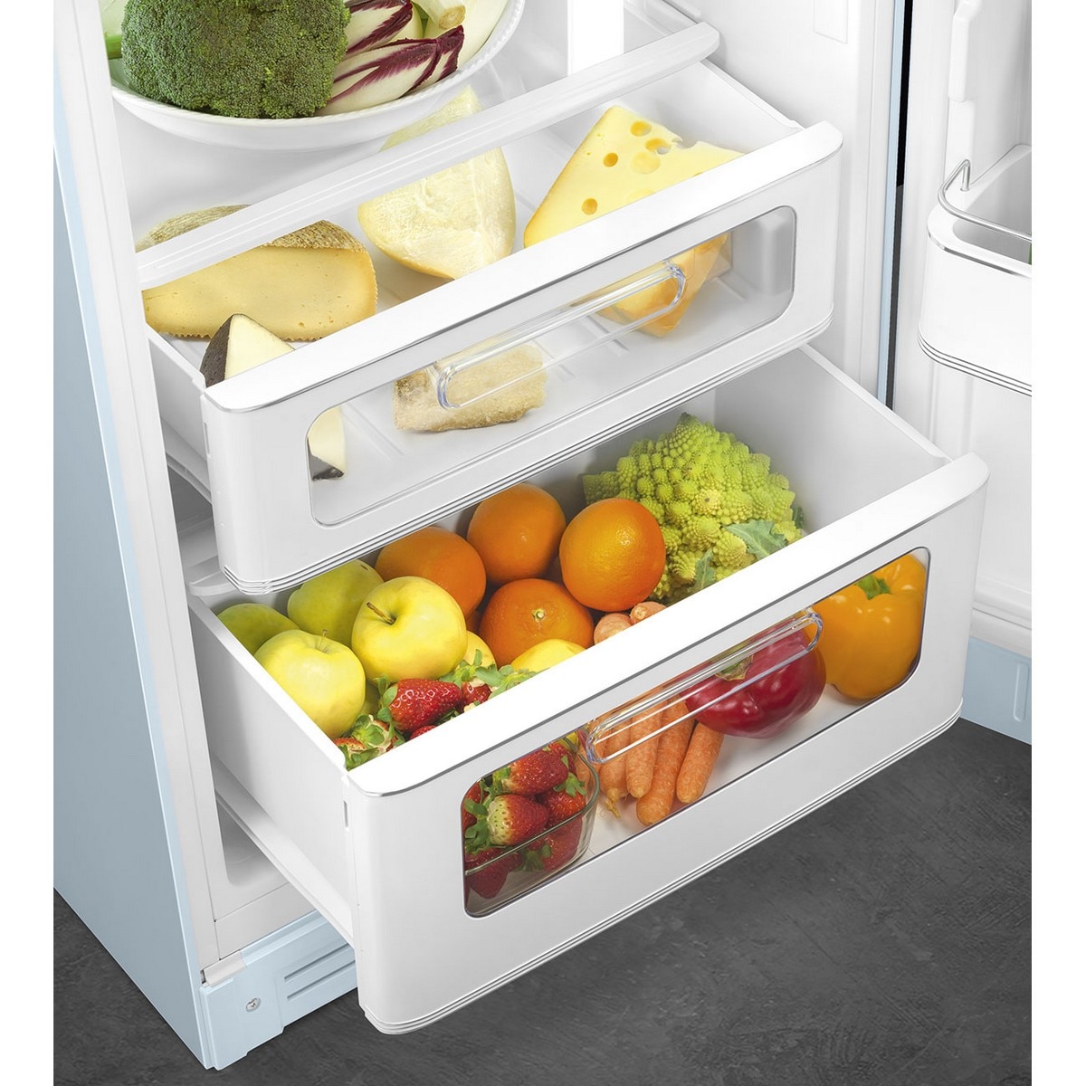 Frigorífico de 2 Portas Smeg Anni 50 FAB30RPB6 Ventilado com Abertura à Direita - Azul Céu Azul Céu-12