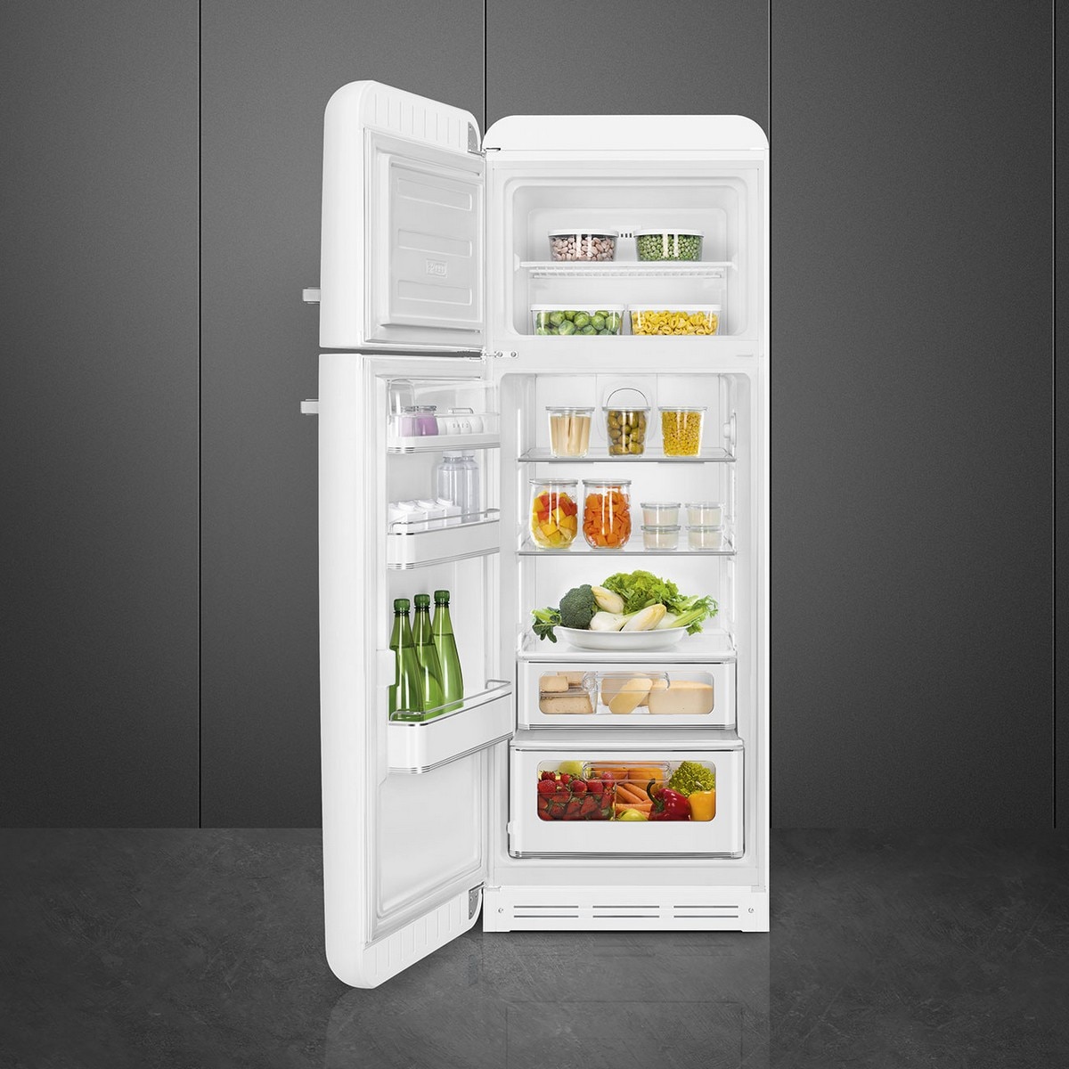 Frigorífico de 2 Portas Smeg Anni 50 FAB30LWH6 Ventilado com Abertura à Esquerda - Branco Branco-2