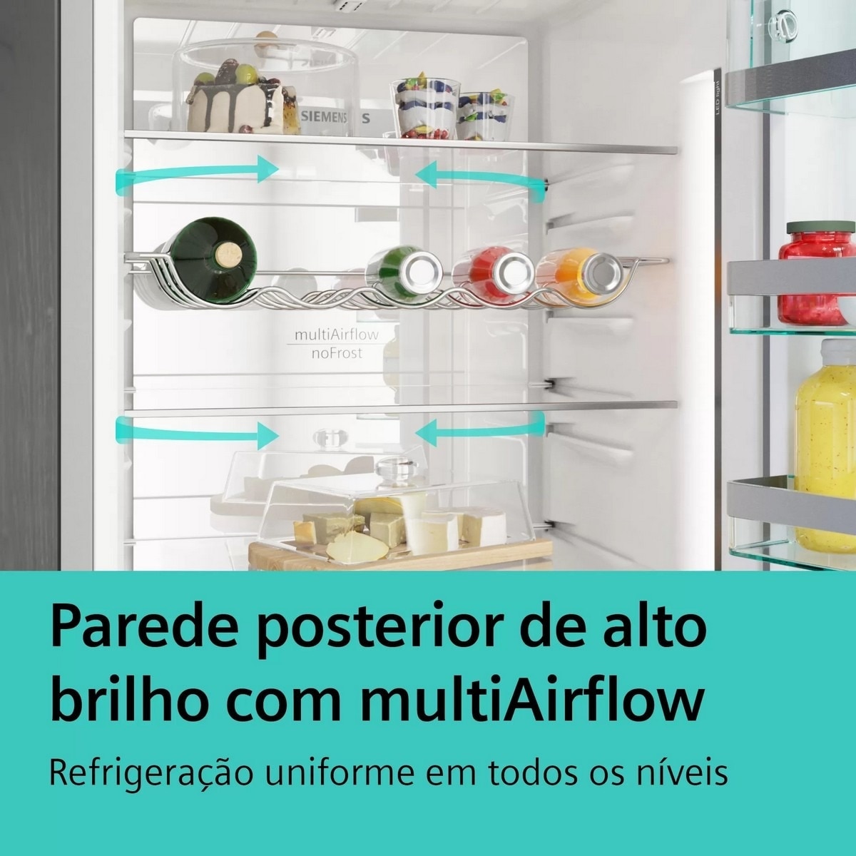 Frigorífico Americano Siemens de 4 Portas iQ300 KF96NVPEA No Frost French Door MultiDoor de 183 cm - Inox Easyclean Inox-7