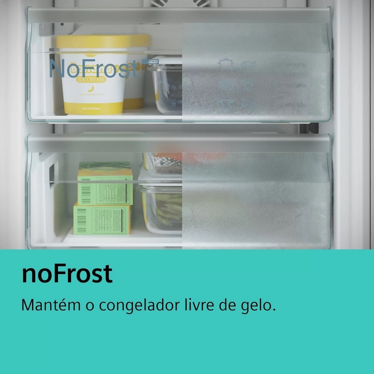 Frigorífico Americano Siemens de 4 Portas iQ300 KF96NVPEA No Frost French Door MultiDoor de 183 cm - Inox Easyclean Inox-8