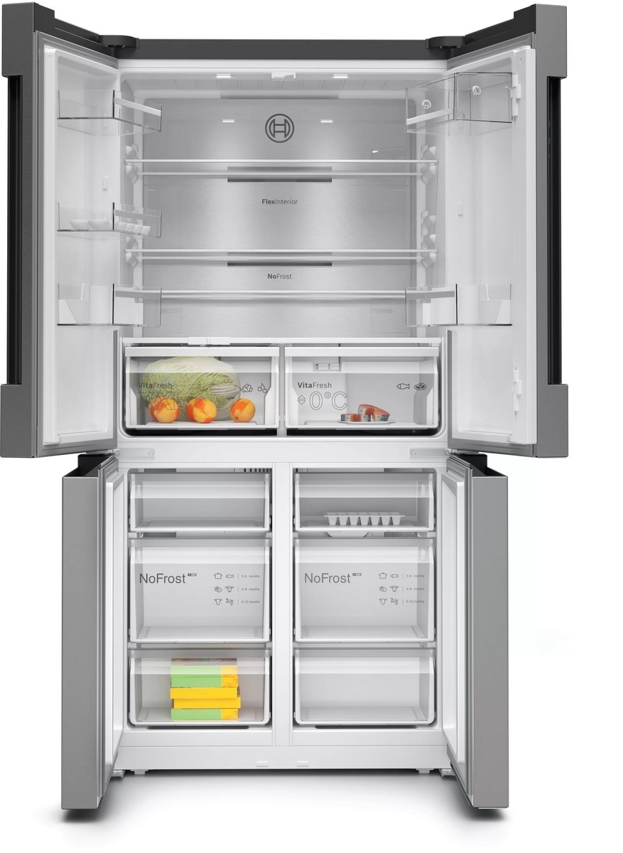 Frigorífico Americano Bosch de 4 Portas Série 6 KFN96APEA French Door e MultiDoor, Home Connect, VitaFresh Plus XXL e No Frost e de 183 cm - Inox Anti-dedadas Inox anti marcas-2