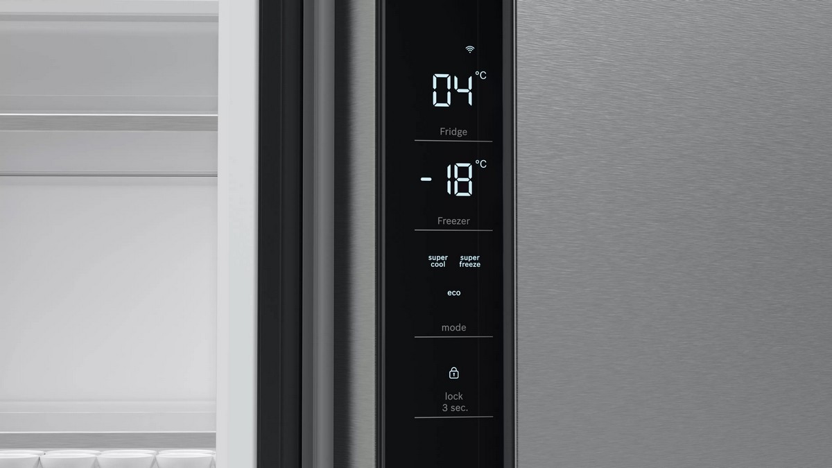 Frigorífico Americano Bosch de 4 Portas Série 6 KFN96APEA French Door e MultiDoor, Home Connect, VitaFresh Plus XXL e No Frost e de 183 cm - Inox Anti-dedadas Inox anti marcas-3