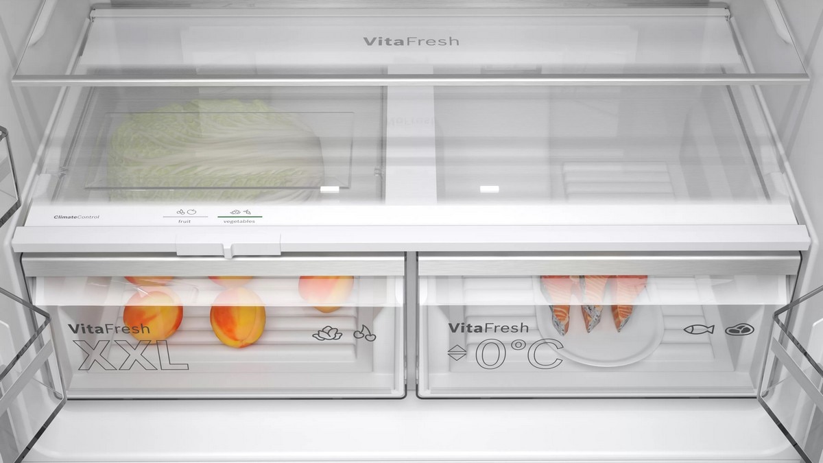 Frigorífico Americano Bosch de 4 Portas Série 6 KFN96APEA French Door e MultiDoor, Home Connect, VitaFresh Plus XXL e No Frost e de 183 cm - Inox Anti-dedadas Inox anti marcas-5