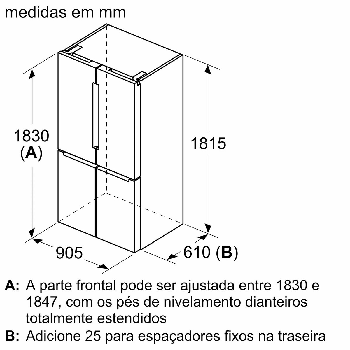 Frigorífico Americano Bosch de 4 Portas Série 6 KFN96APEA French Door e MultiDoor, Home Connect, VitaFresh Plus XXL e No Frost e de 183 cm - Inox Anti-dedadas Inox anti marcas-9