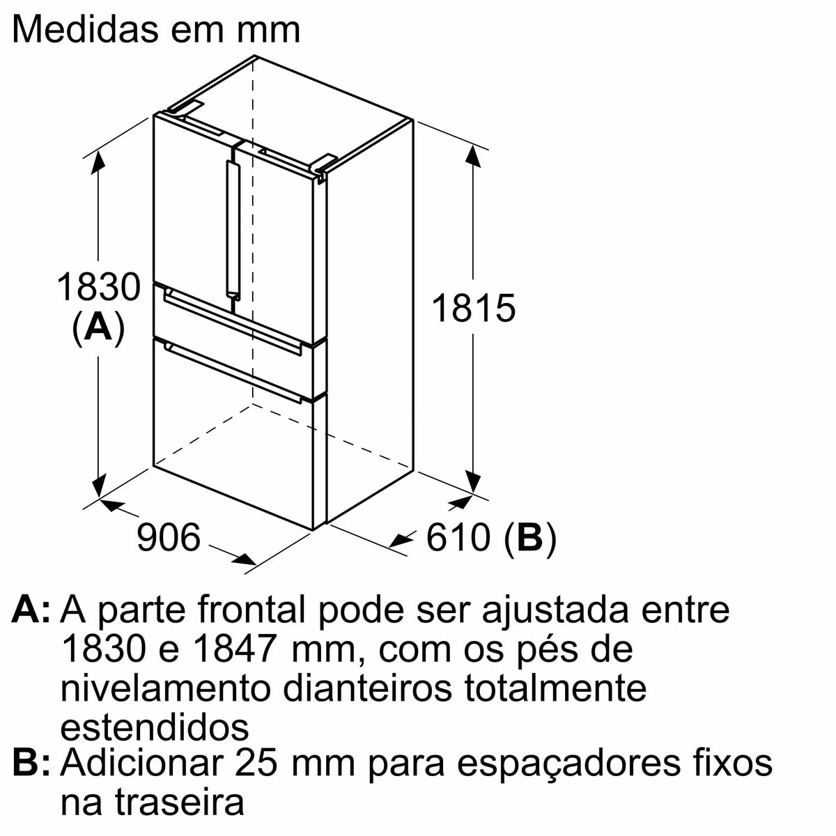 Frigorífico Americano Siemens de 3 Portas iQ700 French Door KF96RSBEA No Frost com Portas em Vidro - Preto Vidro preto-11