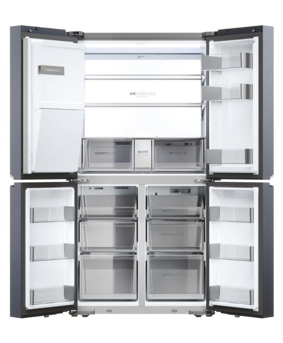 Frigorífico Americano Haier de 4 Portas HCR7918EIMB Cube 90 Series 7 No Frost de 177,5 cm - Preto Escovado Preto escovado-7