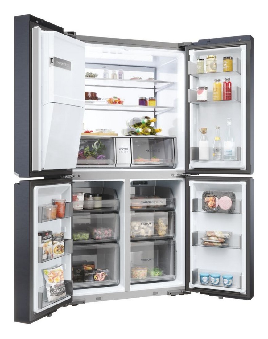 Frigorífico Americano Haier de 4 Portas HCR7918EIMB Cube 90 Series 7 No Frost de 177,5 cm - Preto Escovado Preto escovado-8