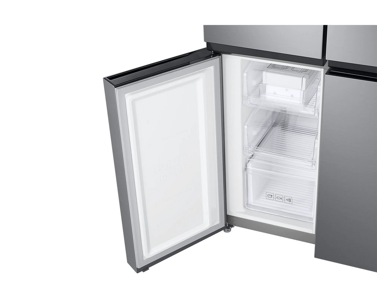 Frigorífico Americano Samsung de 4 Portas RF48A401EM9 No Frost, Twin Cooling Plus, com Depósito Água e de 179,3 cm - Cinza Mate Inox-9