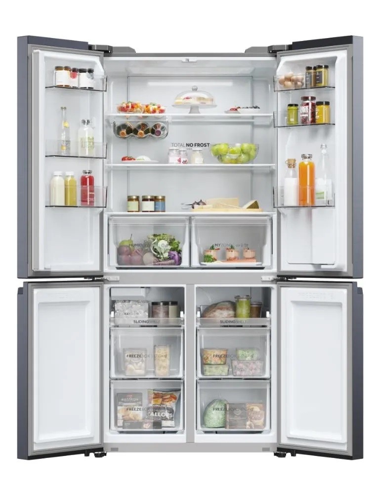 Frigorífico Americano Haier Cube 90 Série 5 HCR5919EHMB de 4 Portas, No Frost e de 190 cm - Preto Escovado Preto-2