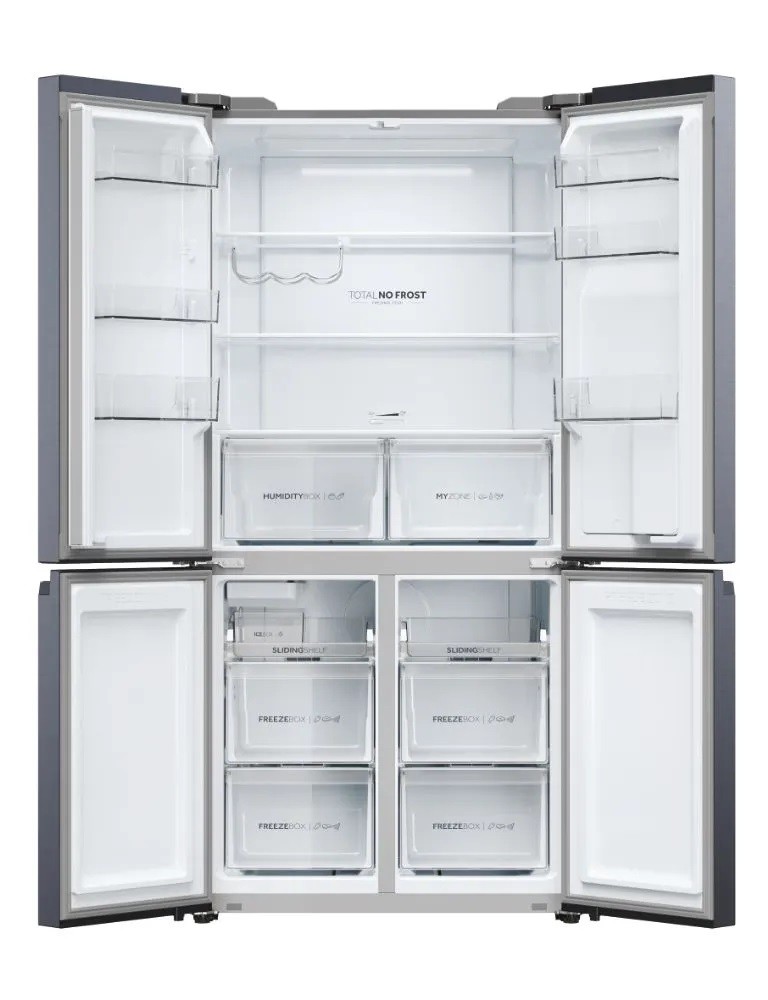 Frigorífico Americano Haier Cube 90 Série 5 HCR5919EHMB de 4 Portas, No Frost e de 190 cm - Preto Escovado Preto-3