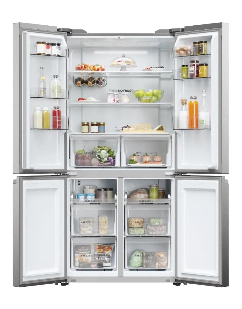 Frigorífico Americano Haier HCR5919ENMP Cube 90 Série 5 No Frost de 190 cm - Platinum Inox Inox Platino-2