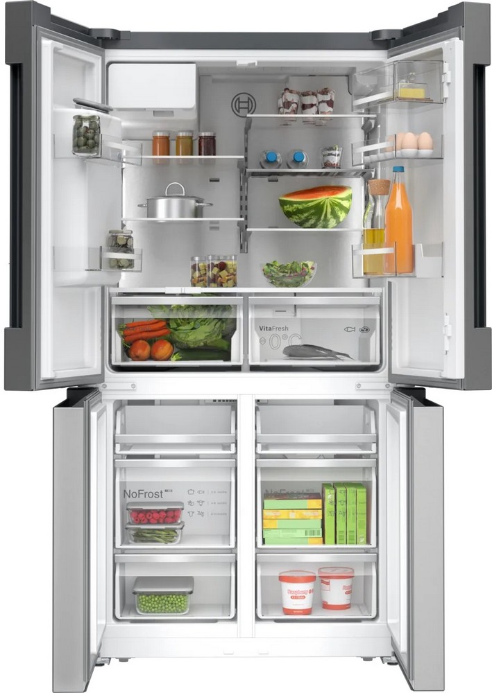 Frigorífico Americano Bosch Serie 6 KFD96APEA NoFrost, French Door, e multi door com Dispensador e de 183 cm - Aço Escovado Antidedadas Aço-3