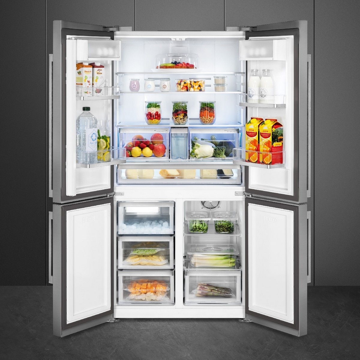Frigorífico Americano Smeg Universal FQ60XDAIE de 4 Portas, Total No Frost e de 182 cm - Inox Inox-6
