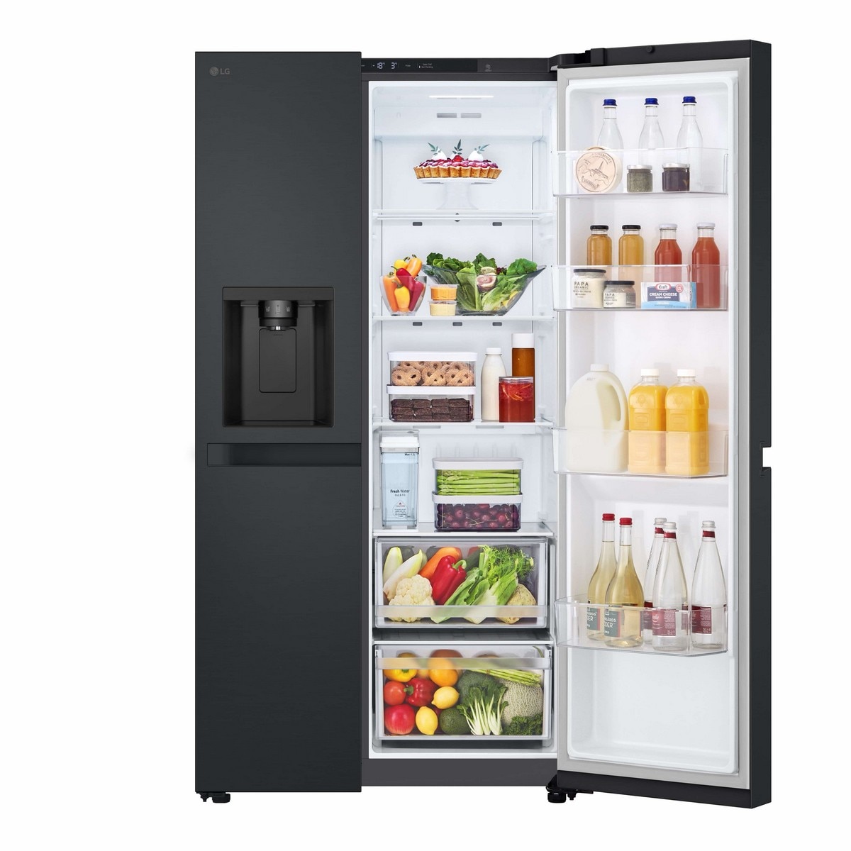 Frigorífico Americano LG GSLC41EPPE No Frost, Multi-Air Flow? e Congelador Door Cooling? e de 179 cm - Matte Black Preto mate-3