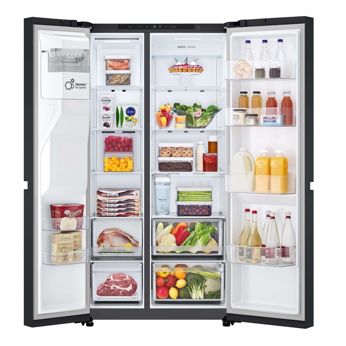 Frigorífico Americano LG GSLC41EPPE No Frost, Multi-Air Flow? e Congelador Door Cooling? e de 179 cm - Matte Black Preto mate-4