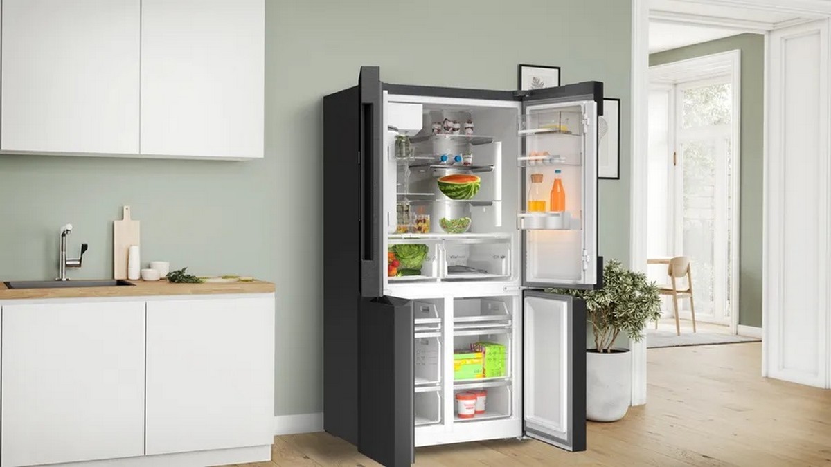 Frigorífico Americano Bosch Serie 6 KFI96AXEA No Frost, VitaFresh XXL e de 183 cm - Aço Preto Escovado Antidedadas Aço preto-4